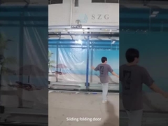 حرارة كسر السلامة الزجاجية الألومنيوم الباب المطوي التجاري الشرفة الباب المطوي