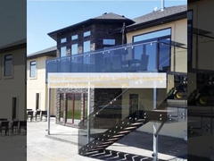 نظام درابزين زجاج مقسى 10 مم مع مسامير تثبيت قابلة للتعديل من الفولاذ المقاوم للصدأ 304