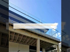 الفولاذ المقاوم للصدأ الشرفة بدون إطار الزجاج المكبوتات المكبوتة التصميم