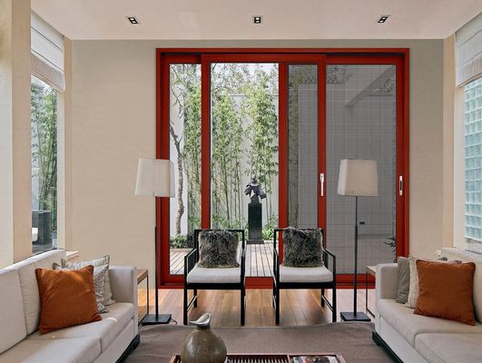 تخصيص كبير الزجاج المنزلق بوابات الفناء الإطار الألومنيوم مطبقة برودة