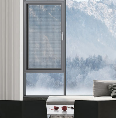 النافذة المتأرجحة من الألومنيوم الرمادي