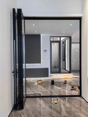 حرارية كسر الألومنيوم إطار الباب المنزلق مقاوم للغبار مع الزجاج المقاوم للضغط