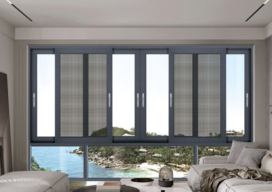 استبدال النافذة المنزلقة من الألومنيوم القابلة للتخصيص مع المصفوفة المشددة