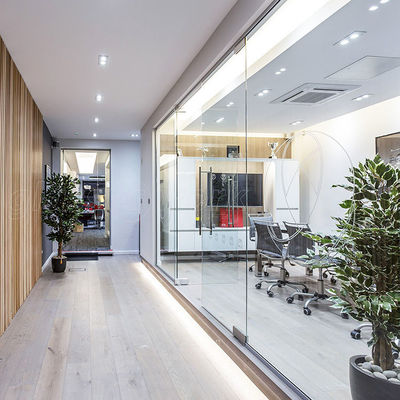 الألومنيوم الإطار الزجاجية المقصورة الجدران البعد مخصص مع الباب