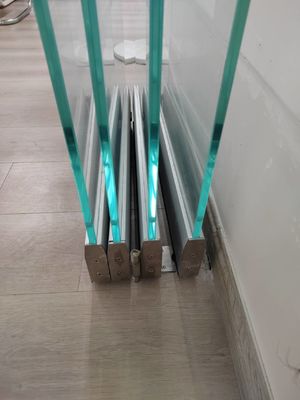 أبواب خارجية مزدوجة من الزجاج الألومنيوم المعزول للمباني التجارية