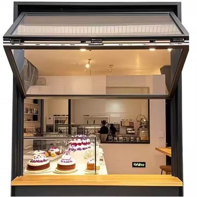 النوافذ المنسدلة من الألومنيوم مع العزل الصوتي الزجاج المزدوج والزجاج المقاوم الصلب