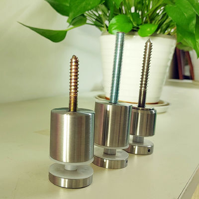 دبوس تثبيت درابزين زجاجي مثبت على الحائط بدون إطار من الفولاذ المقاوم للصدأ قابل للتعديل