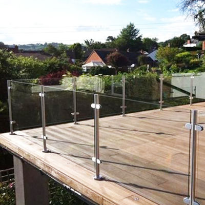 Customizable Aluminum U Channel Glass Railing with Tempered Glass and Powder Coated Finish