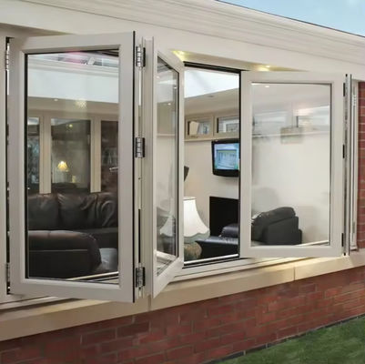 جودة  Custom Balcony Aluminum Folding Window Tempered Insulated Folding Glass Window مصنع