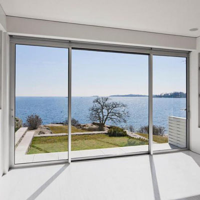 البوابة المنزلقة من الألومنيوم ذات الملف الخفيف الخفيف استبدالها بزجاج صاف