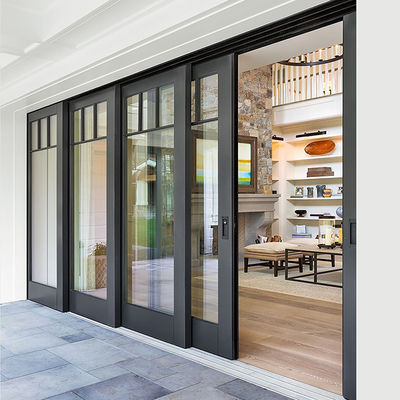 أبواب زجاجية من الألومنيوم المعزولة المشددة مخصصة مع ملف تعريف ثقيل