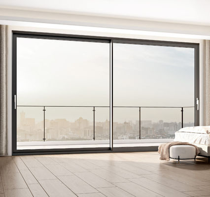 أبعاد مخصصة الباب المنزلق الألومنيوم الزجاج العازل الأبواب المنزلقة مزدوجة الزجاج