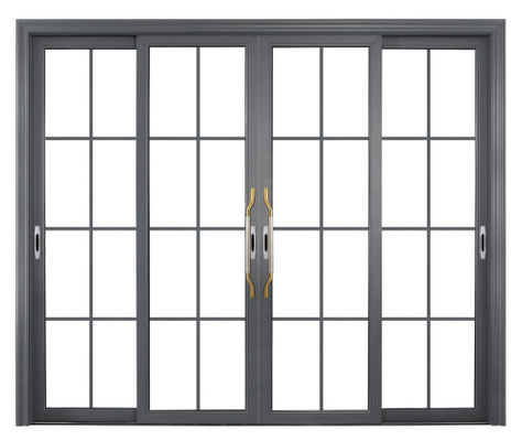 زجاج متشدد أبواب زجاجية زرقاء زرقاء خفيفة إطار خارجية ألومنيوم