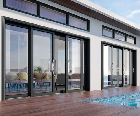 الباب المنزلق من الزجاج الصافي المزدوج