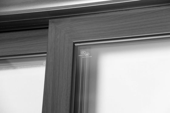 المقاومة الطائفون الأسود الباب المنزلق الألومنيوم الإطار الألومنيوم 1.5 الباب المنزلق الألومنيوم