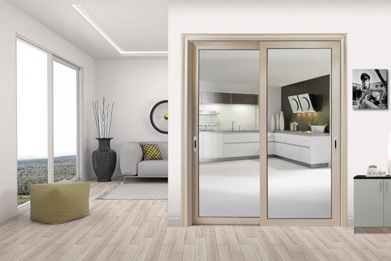 المقاومة الطائفون الأسود الباب المنزلق الألومنيوم الإطار الألومنيوم 1.5 الباب المنزلق الألومنيوم