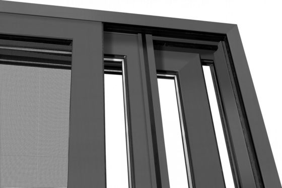 الباب المنزلق من الألومنيوم القوي يمكن تخصيصه بالزجاج المقاوم