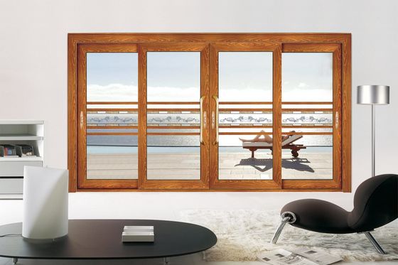 باب زجاجي مزدوج من الألومنيوم المنزلق مقاومة الإعصار باب زجاجي متعدد الزلازل