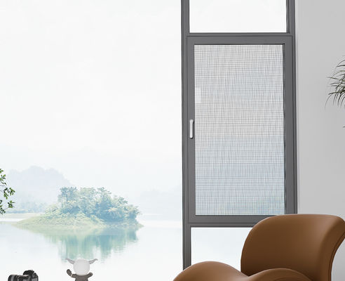 النافذة الصلبة من الألومنيوم مع الزجاج العازل المكثف والزجاج المصفوف