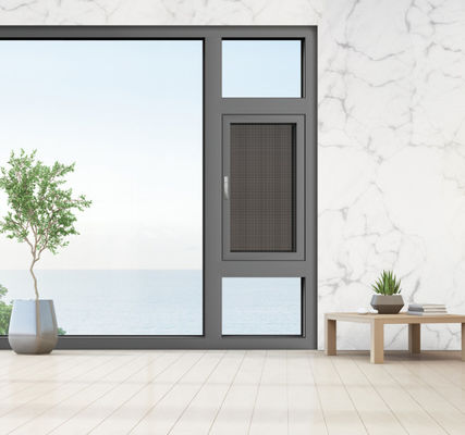 النوافذ المتأرجحة من الألومنيوم سهلة التنظيف ومقاومة للحرارة