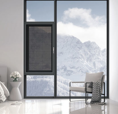 SZG Casement Open Aluminum Swing Window مع أجهزة الفولاذ المقاوم للصدأ