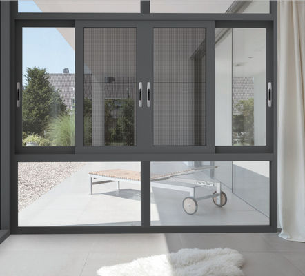 نوافذ زلقة من الألومنيوم للتجارة مخصصة لحماية الحشرات