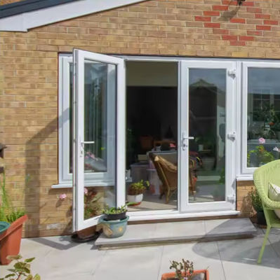 مدخل الباب المتحرك من الألومنيوم المقاوم للتآكل الباب المزود بالزجاج من الألومنيوم