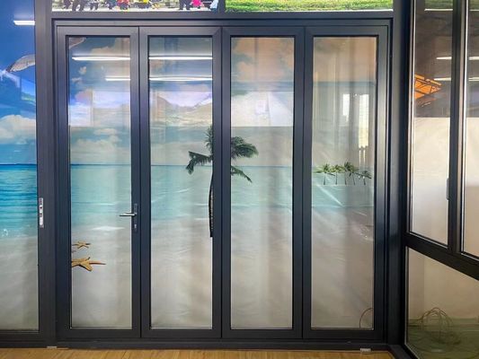 أبواب زجاجية قابلة للطي ثقيلة التثبيت السهل والتشغيل السلس