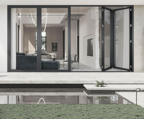 مقاومة للتآكل الألومنيوم الباب المطوي الساخن كسر الحرارية