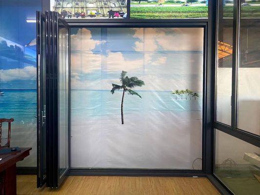 أبواب زجاجية مزدوجة من الألومنيوم قابلة للتخصيص سهلة التثبيت للعمل بسلاسة