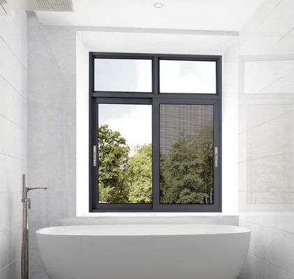 النافذة المنزلقة المغطاة بالألومنيوم الحمضية الحماية من الحشرات النافذة المنزلقة مزدوجة الزجاج