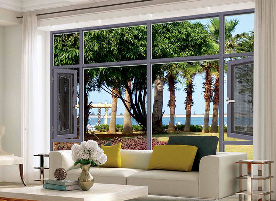 النوافذ من الألومنيوم المقاومة للظروف الجوية مع حماية السلامة