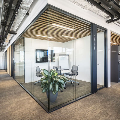 حائط الحائط الزجاجي الثقيل الأمن الحائط الزجاجي ذو الملف الدولي الألومنيوم