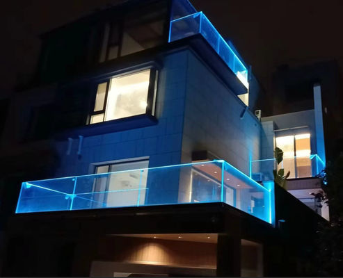 ألومنيوم خارجي U قناة الزجاج الحاجز خفيفة الوزن مع الضوء LED