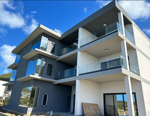 أسود الألومنيوم U قناة الزجاج الحاجز الألومنيوم الثابت الزجاج الحاجز