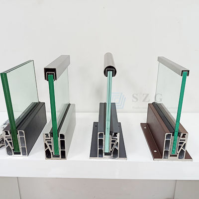 ألومنيوم آمنة واضحة U قناة الزجاج الحاجز الزجاجي مطلي مسحوق الزجاج الألومنيوم البالستراد