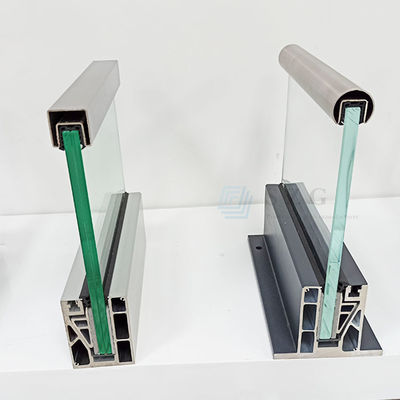 ألومنيوم U القناة الزجاجية الرصيف المقاوم للطقس للخارج