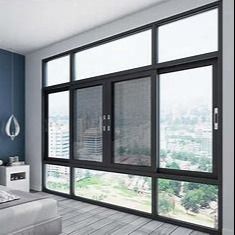 نوع العزل النافذة المنزلقة الزجاجية المزدوجة المزدوجة للطاقة الرياحية