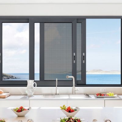 كبير القفل الحديث القابل للقفل أسود منزلق الباب الأبواب الزجاجية مزدوجة مخصصة