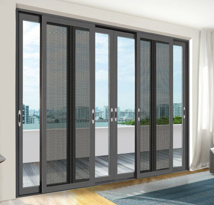 الباب المنزلق من الألومنيوم للشقق أو السكن مع وظيفة الوقاية من دخان الزيت بأسلوب التصميم الحديث