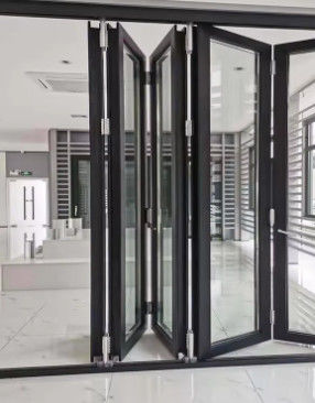 ألومنيوم الزاحف طوابق قابلة للطي نظام التصميم مقاومة للماء قابلة للطي حرارية كسر الصوتية الباب الزجاجي