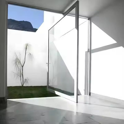 تصميم سكني حديث الباب المتحرك الأمامي من الألومنيوم مع أجهزة من الفولاذ المقاوم للصدأ 304 وملف الألومنيوم
