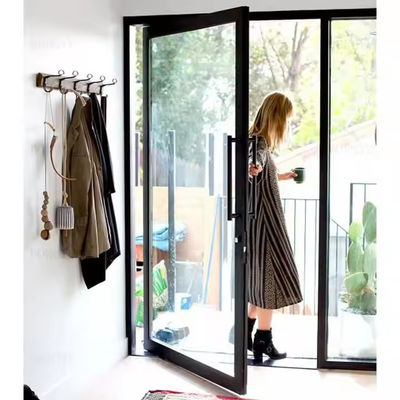 4-12mm الزجاج المزدوج ألومنيوم باب محور مع الزجاج الواضح والصلب المقاوم للصدأ شاشة شبكة المواد