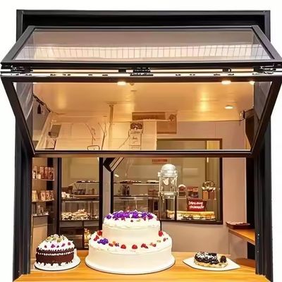 النوافذ المنسدلة من الألومنيوم مع العزل الصوتي الزجاج المزدوج والزجاج المقاوم الصلب