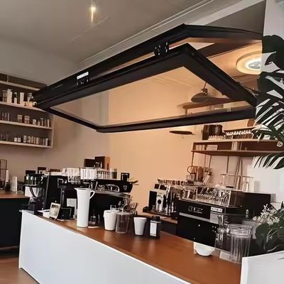النوافذ المنسدلة من الألومنيوم مع العزل الصوتي الزجاج المزدوج والزجاج المقاوم الصلب