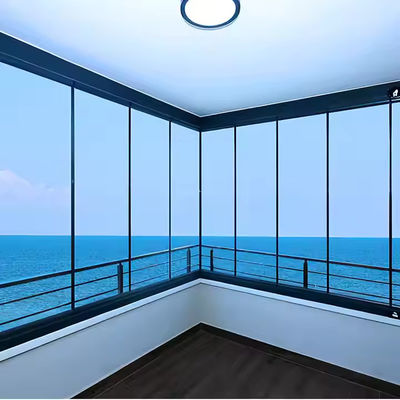 ستارة باب زجاج مقسى منزلق بدون إطار، باب تقسيم الشرفة