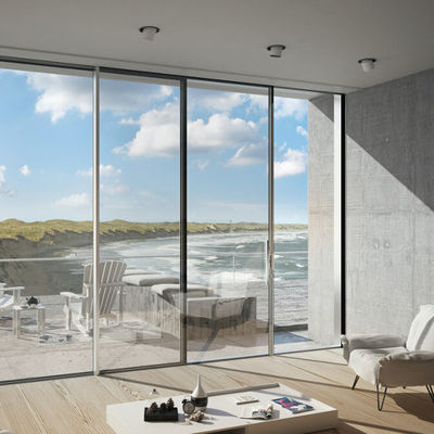 الباب المنزلق الألمنيوم بسيط الحديث مع الأجهزة الفولاذ المقاوم للصدأ والإطار المقوى