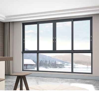 النافذة المنزلقة ذات الزجاج المزدوج مع إطار سبيكة الألومنيوم والزجاج المعزول لمدة 50 عامًا
