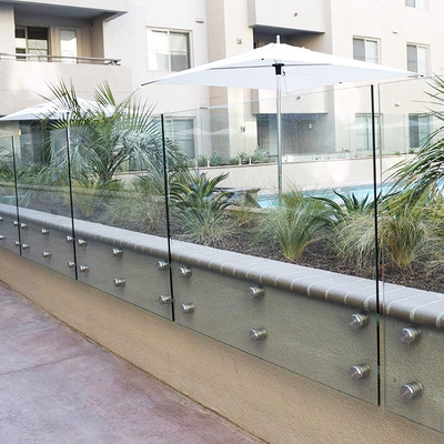 Stainless Steel Standoff Glass Railing System for Balcony Deck Stair