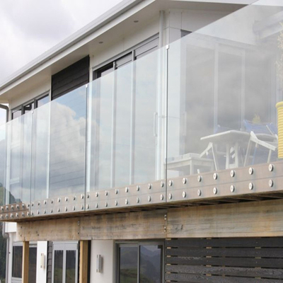 Stainless Steel Standoff Glass Railing System for Balcony Deck Stair